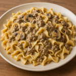 beef stroganoff page image of texas joe omelet